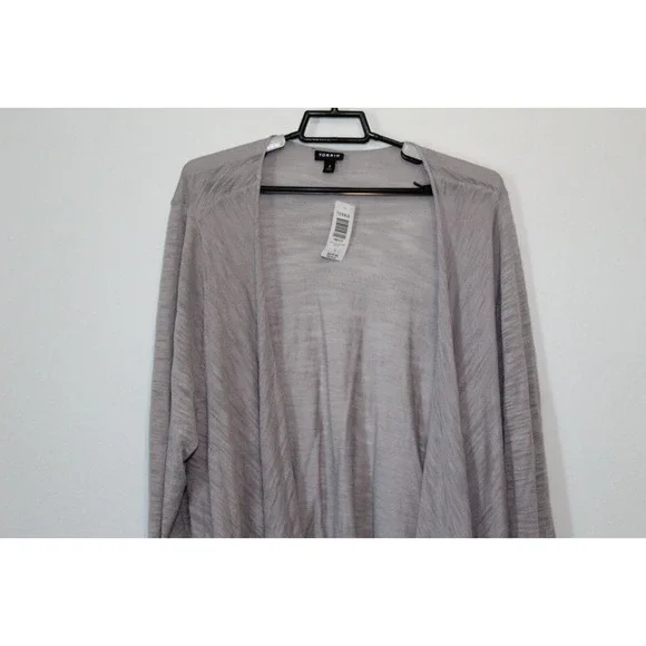 NWT Torrid Slub Cardigan Drape Front Lightweight Gray Women's Size 4 4X H14717 - Picture 3 of 11